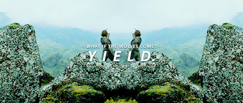 aryastarksource: Arya Meme: (4/9) Quotes↳ “What if the wolves come?” // “Yield,” Arya suggested.