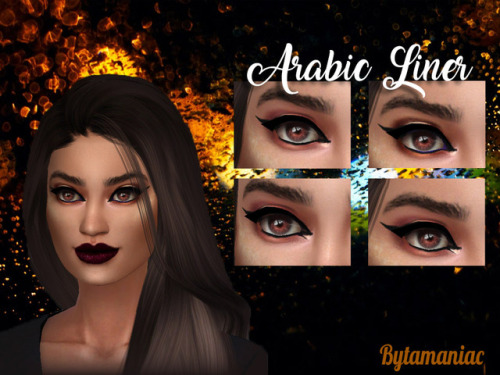 Arabic Eyeliner for Sims 4.Works with Base Game.4 types: Basic, Basic + blue waterline, double down 