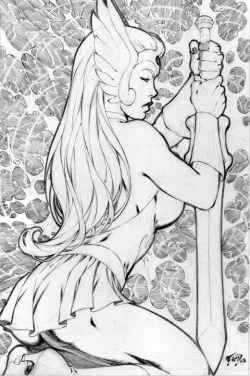 comicbookwomen:  She-Ra (plus one extra) now. This one by Fred Benes.   On her knees