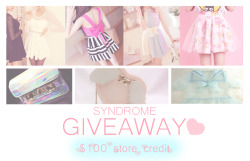 syndromestore:  New Giveaway! Prize: 0