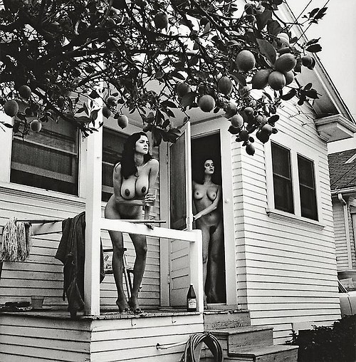 Helmut Newton, 2 Playmates with Lemon Tree, Los Angeles