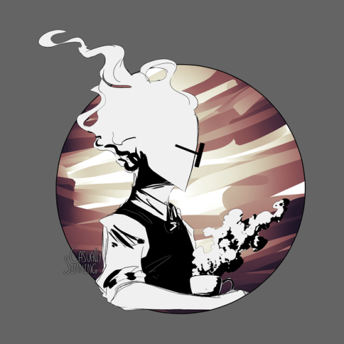 casually-sinning:  I was going to draw pap, but then I remember I can’t draw cartoon skeletons without making them look stoned. Thank you!