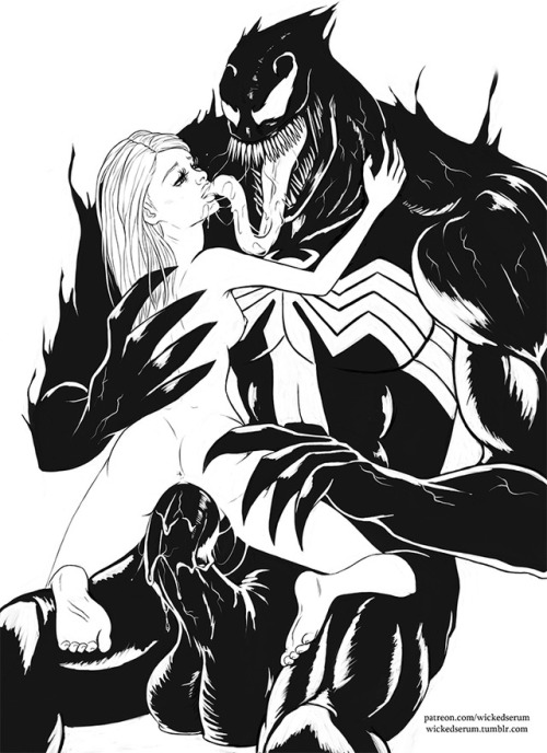 Venom for Inktober/Kinktober.  I enjoyed the movie, he’s a yummy monster. :3