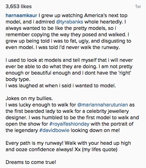 this-is-life-actually:Harnaam Kaur killed it in her first fashion showHarnaam Kaur finally made her 