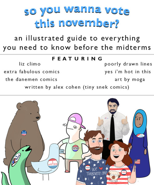 lizclimo:REPOST @TinySnekComics - you know what’s cool?  VOTING THIS NOVEMBER!!! if you retweet anyt