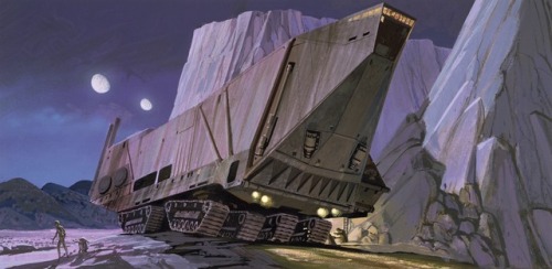 Jawa Sandcrawler designs (and matte) by Ralph McQuarrie.