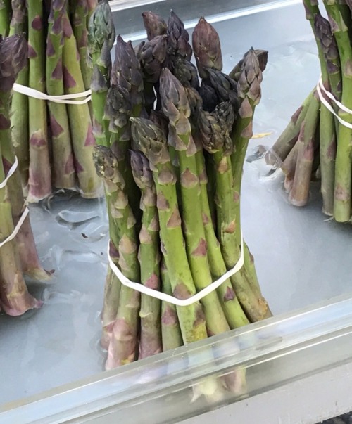 Asparagus, Oak Marr Farmers Market, Fairfax, 2017.A treat on the first market day of 2017. Actually 