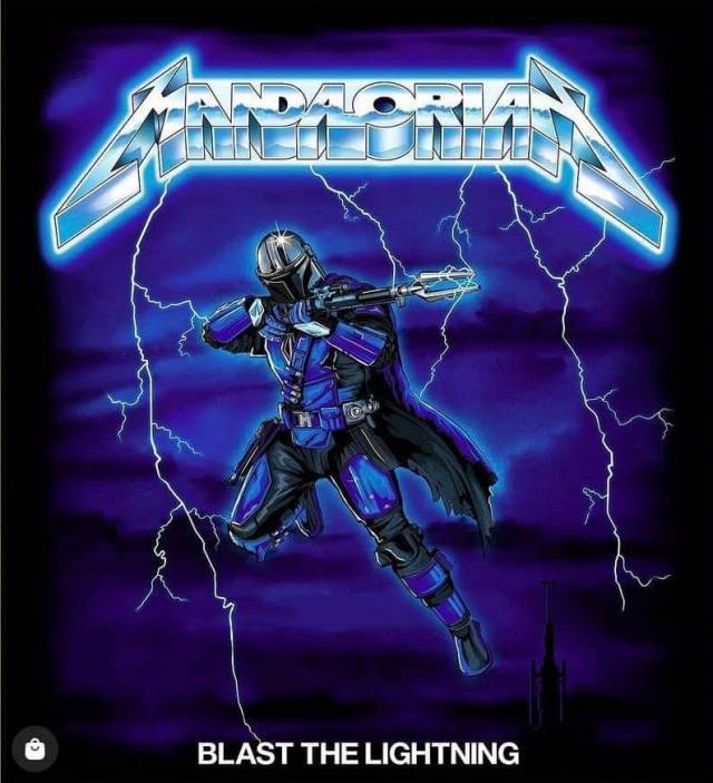 Mandalorian Blast Metallica Ride the Lightning album cover thrash heavy metal meme memes