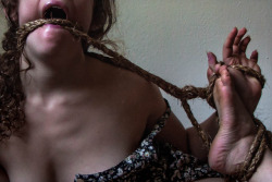 theropediary:  Experimenting with some strange rope with Marceline_VQ.  9/14/17Rope/Photo: Marceline_VQ     Botton: AnyaDemure