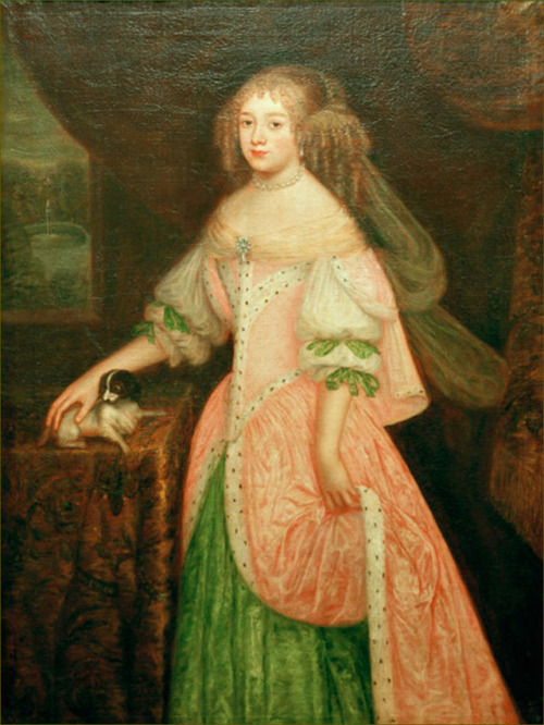 Portrait of Elisabeth Charlotte of the Palatinate, future Duchesse d'Orleans by J.B. Ruel, 1668