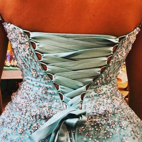 Detail of the bodice of my niece’s Quinceañera dress. It was sweet to pause on all the 