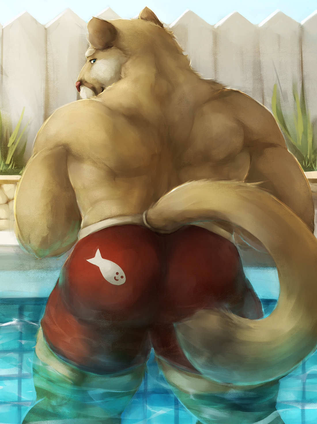 ralphthefeline:There have been a significant lack of back and booty lately, so drew