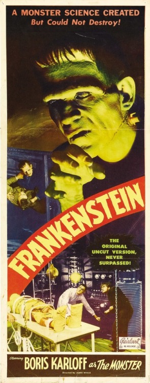 spicyhorror:  Frankenstein posters, 1931-1943