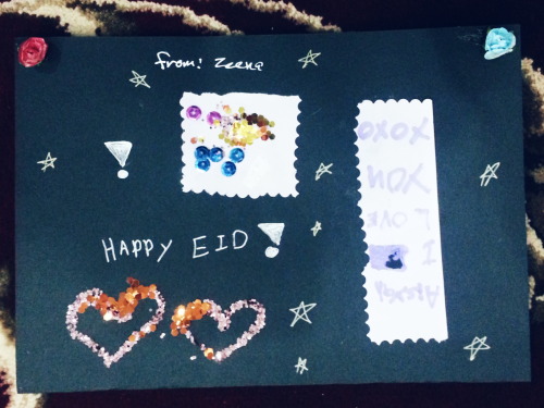 RAMADAN 23 (BACKLOG): EID CARDSThese little ones came over the other day so to keep them preoccupied