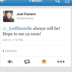 Joel tweeted me back! Life made! =]