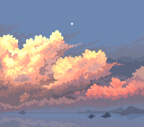 Another self indulgent cloud study, took 2 hours, made with 47 colors.Check out my: patreon / shop /