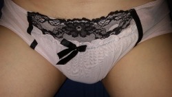 Lace Bows Panties Up Close and Pussies And