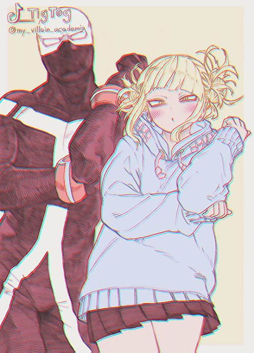 shigarakitomuras:Twice and Toga sketch by Horikoshi