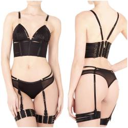 babylikestopony:  #Bordelle bondage-belle crop top, suspender thong &amp; #garters. The crop does double time as #lingerie or outerwear  &amp; the suspenders detach from the thong for easy everyday wear. Available at #babylikestopony.com or in our #sydney