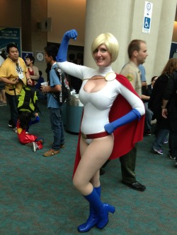 nsfwgamer:  Power Girl at San Diego Comic-Con Follow NSFW Gamer on Facebook