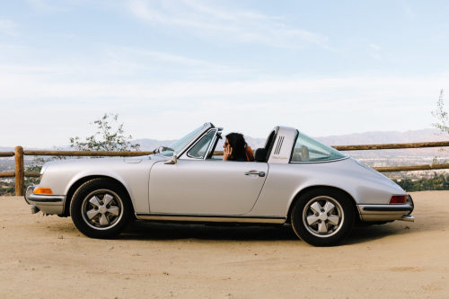 Maryam Malakpour in her 911S Targa Porche, Laurel Canyon - x