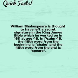 dailycoolfacts:  Quick Fact: William Shakespeare is thought to have left a secret signature… | For more info about this fact visit: https://ift.tt/2Cf4zRi  @empoweredinnocence 
