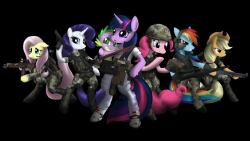 Aliens colonial marine is coming!!! O mi gosh O mi gosh O mi gosh!!!!So I proudly present My little marine!! The ultimate badass mane six!! and exttra daring do! XDFind full version of them here :http://corruptionsolid.deviantart.com/gallery/