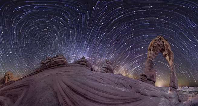 Crazy time-lapse video captures 360-degree night sky
Using four cameras, fisheye lenses and an ample supply of creativity, Michigan photographer Vincent Brady has produced a stirring time-lapse tribute to the unpolluted night sky — all 360 degrees of...