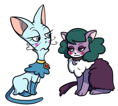 Drawthread request- Queen Moon and Eclipsa as… cats.Had an eerily clear image in my head for 