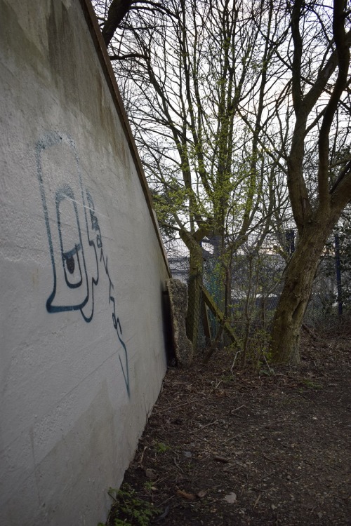Graffiti on the wall of the bridge at Greenford Road over the Grand Union Canal, Greenford, London B