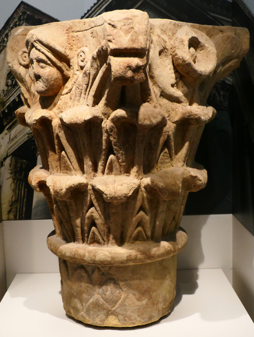 Decorated Roman Column Fragments, Yorkshire Museum, York, 7.10.18.