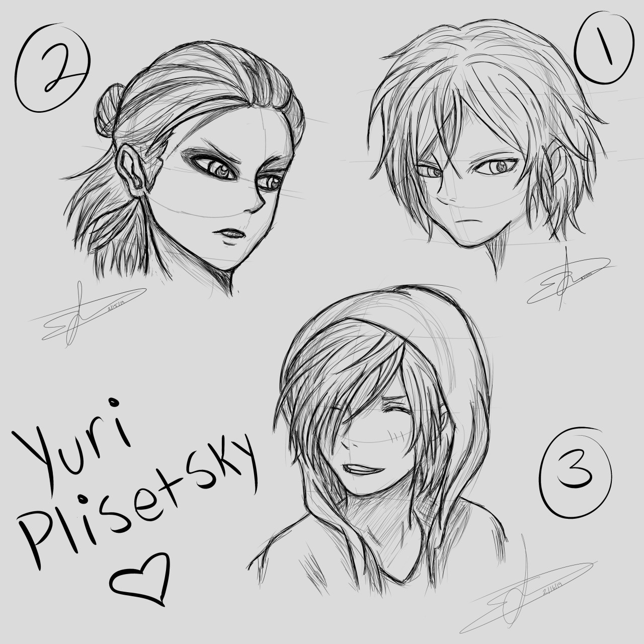 mysticemerald2:So I’m trying to improve/expand my drawing abilities by making some quick messy sketchs and Yuri Plisetsky became my first model/victim!