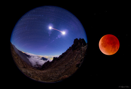 La Palma Eclipse Sequence : At left, a dramatic image sequence follows late September’s total 