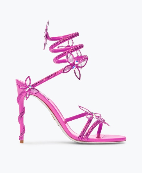 Rene Caovilla Butterfly 105 Embellished Satin Sandals🤍