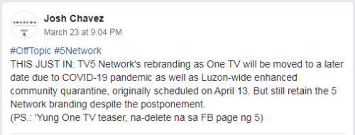 OneNETtv Channel — #OneNETnewsInvestigates: TV5 Manila becomes OneTV,...