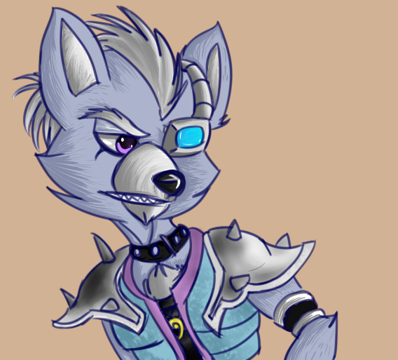 disturbea:  //Inspired to draw Wolf from Star Fox~  Art &copy; disturbea