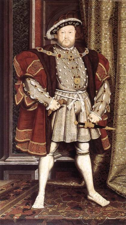 sacredstem:artist-holbein: Portrait of Henry VIII, 1537, Hans Holbein the YoungerMedium: oil,canvas 