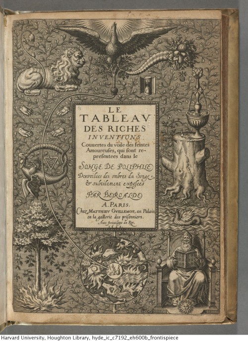 Colonna, Francesco, -1527. Le tableav des riches inventions couuertes du voile des feintes amoureuse