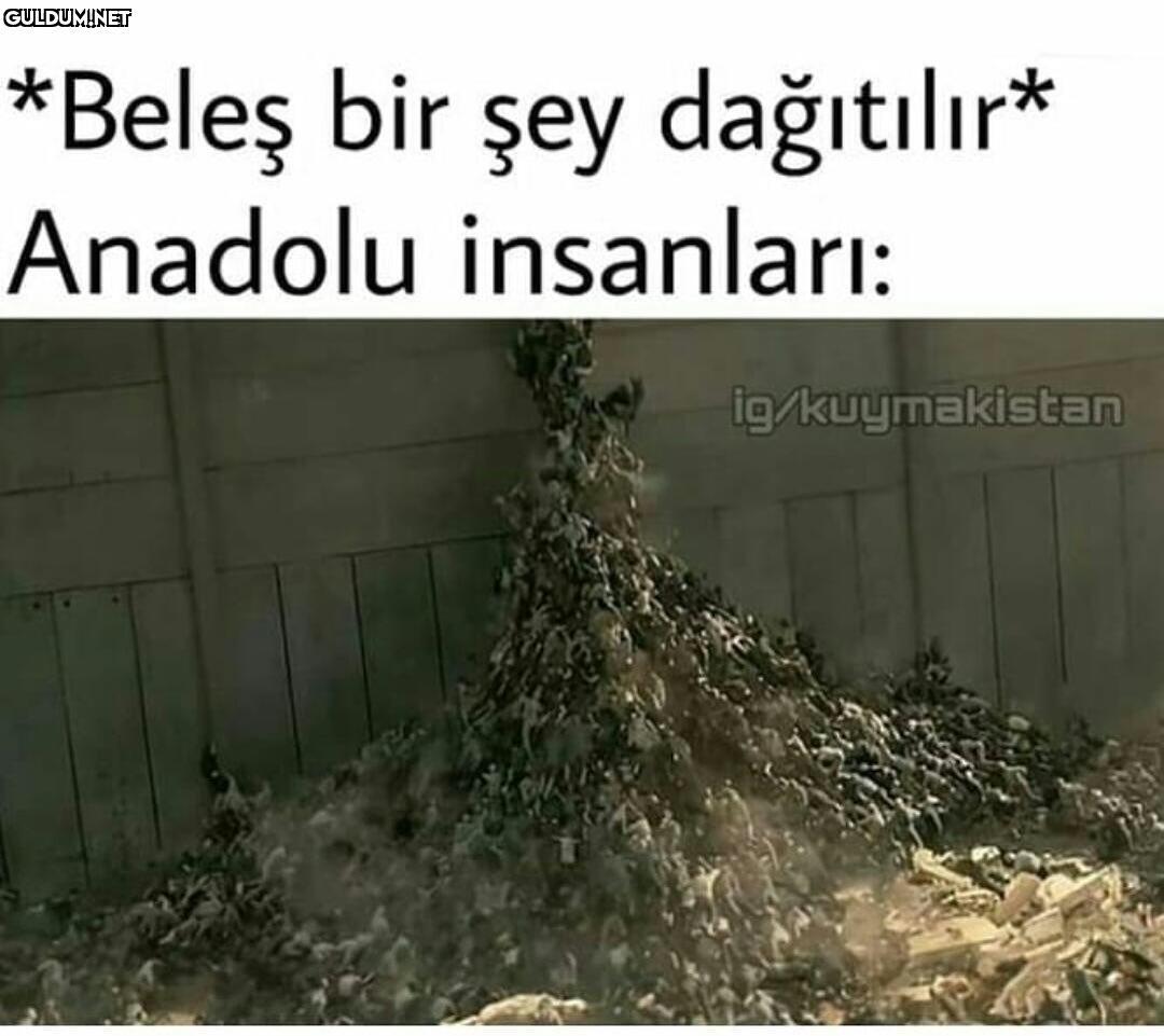 *Beleş bir şey dağıtılır*...