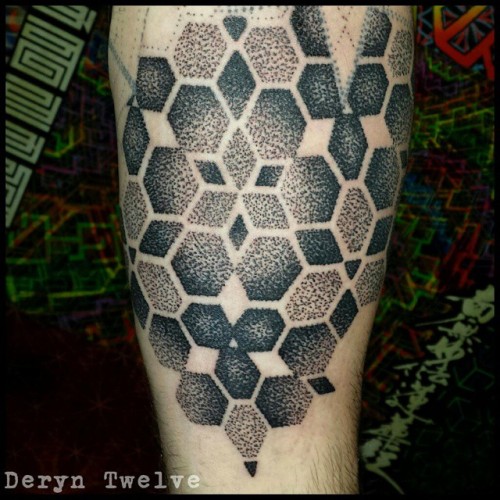 One of my newer patterns on Chris.. in progress&hellip; #deryntwelve #tattoo #inprogress #dotwor