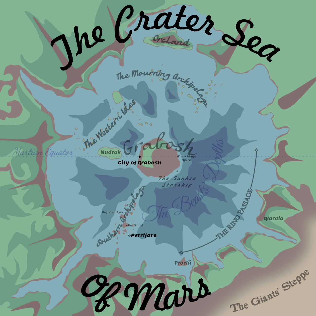 Map of the Crater Sea