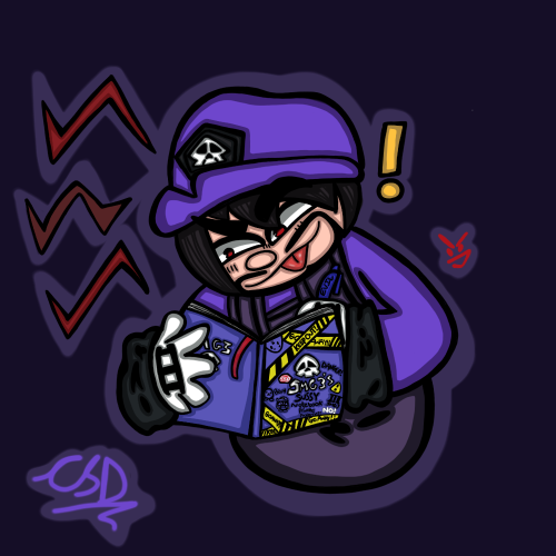 Just Finished Some SMG3 Art! I Wonder What He's Writing / Drawing...