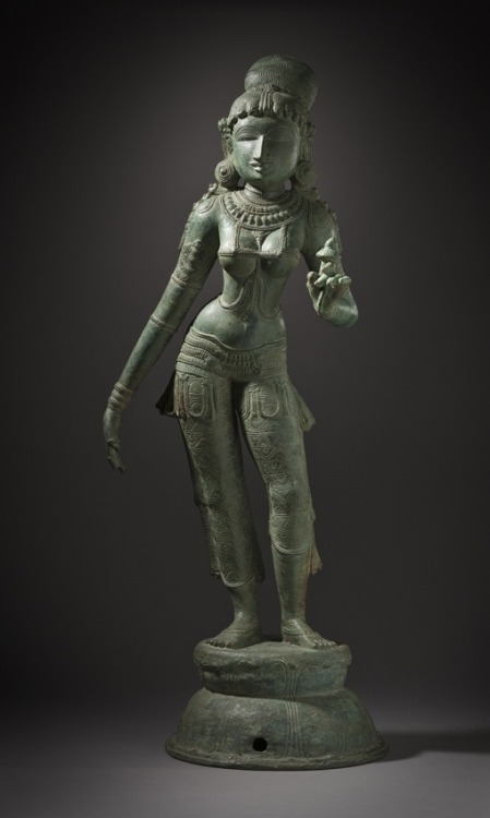 Rukmini, Krishna&rsquo;s chief wife, Chola bronze from Tamil Nadu
