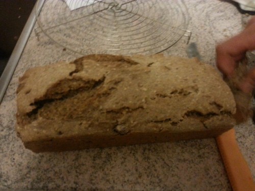 Whole wheat bread with nuts and chia seeds. Selfmade ;)