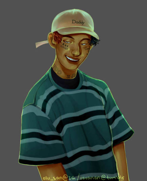 trying out the painty style again,, lil xan my boy, inspired by diplo’s color blind music videospeed