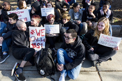 Somerville High School students walked out of school this morning to participate in a 17-minute sile