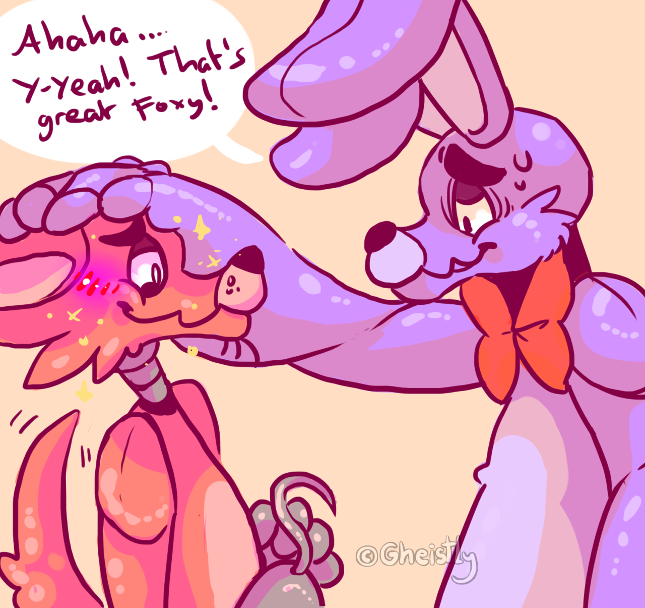 gheistly:  Foxy always loves to tell Bonnie about the lil things that happen between