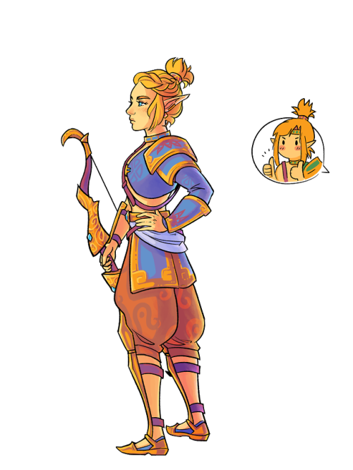 kiiro-art:might not stop until I’ve drawn Zelda in every outfit from botw, they’re all s