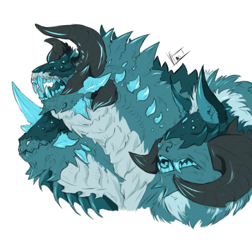 thevampdad:Cerberus good boy for @primedspecimen! Who is his new owner to offer all the love. Beware