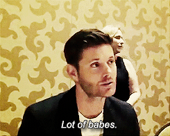 out-in-the-open:  Demon Dean is basically normal Dean who is indulging in the things he normally enjoys in excess. The only difference is his little brother not being in the picture (x). 